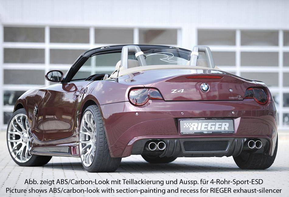 Sottoparaurti Rieger BMW Z4 fino'05 terminali SX 2X90 no M Technik
