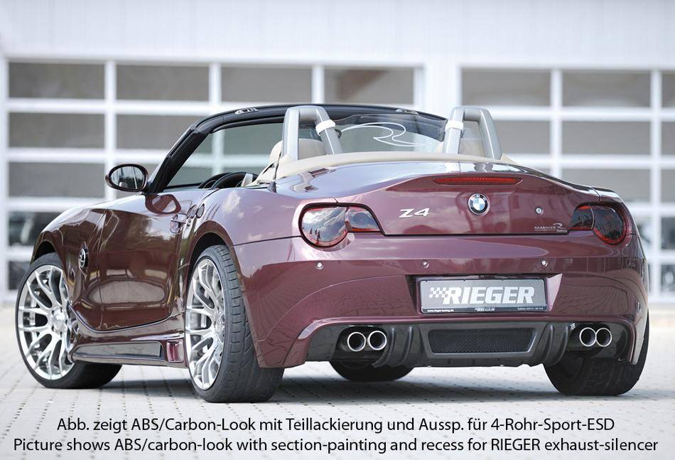 Sottoparaurti Rieger BMW Z4 fino'05 terminali SX 2X76 no M Technik