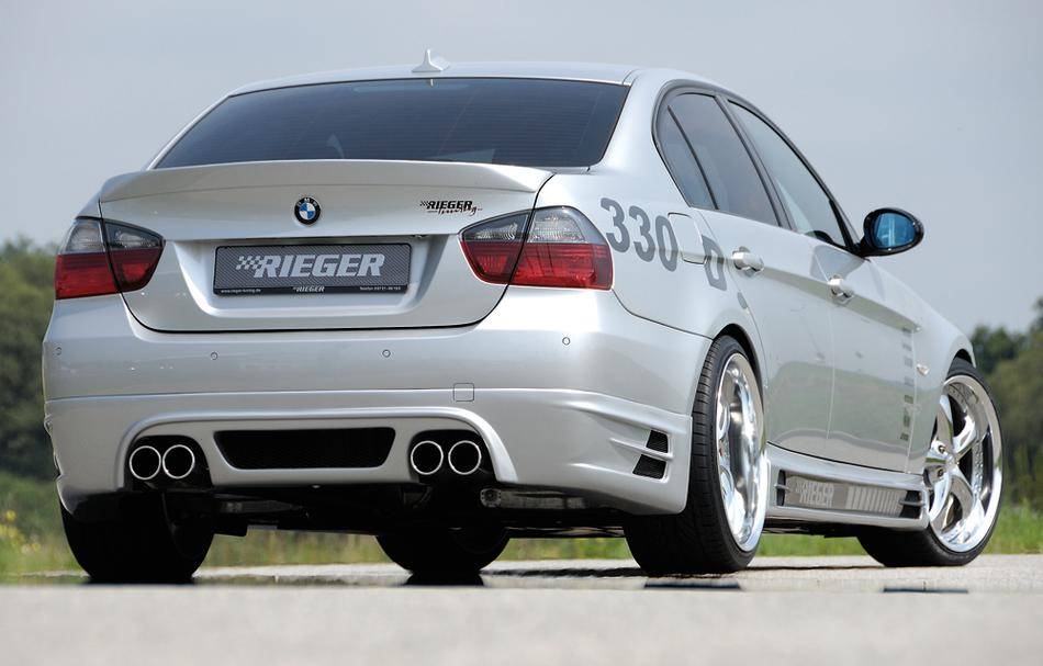 Sottoparaurti Rieger BMW E90/91 terminali duplex 335i Look no M-Tech