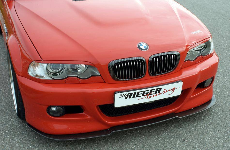 Lama ant carbonlook BMW E46 per paraurti Rieger M3 Look