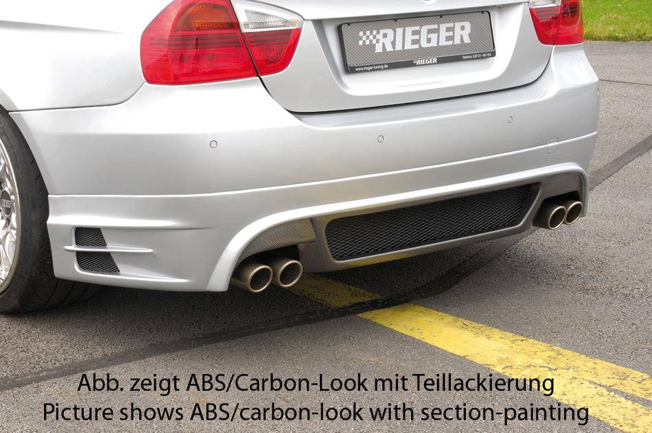 Sottoparaurti Rieger BMW E90/91 carbonlook terminali duplex 4x80