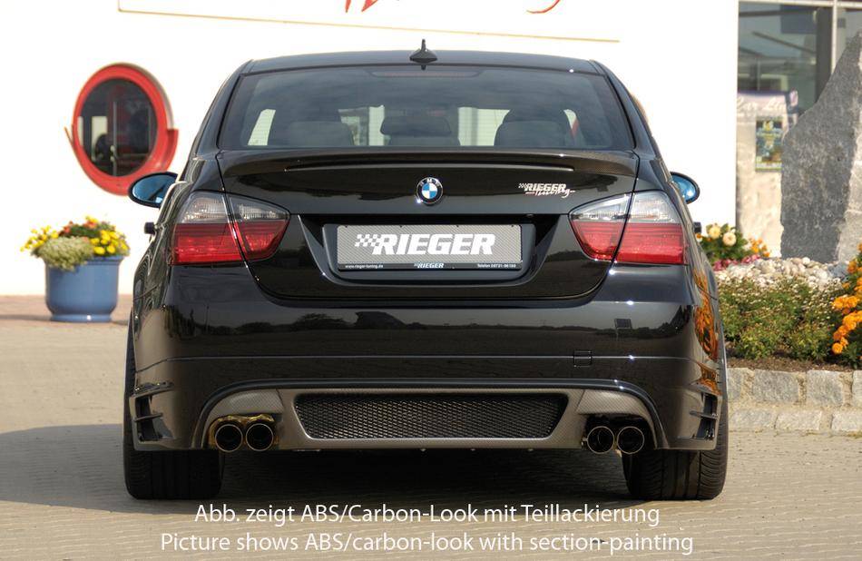 Sottoparaurti Rieger BMW E90/91 carbonlook terminali duplex 4x80