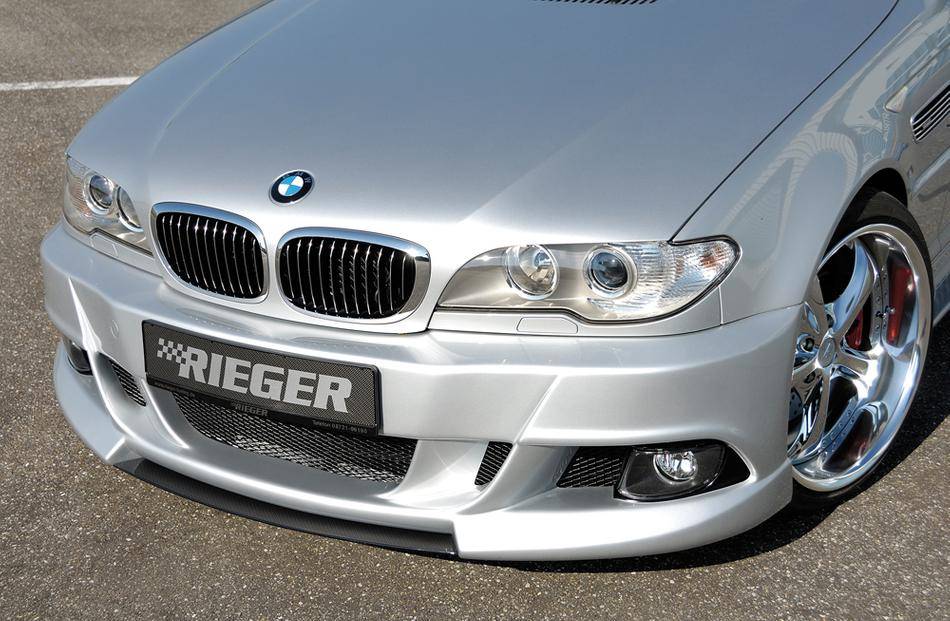 Lama centrale carbonlook BMW E46 per paraurti Rieger 00050245
