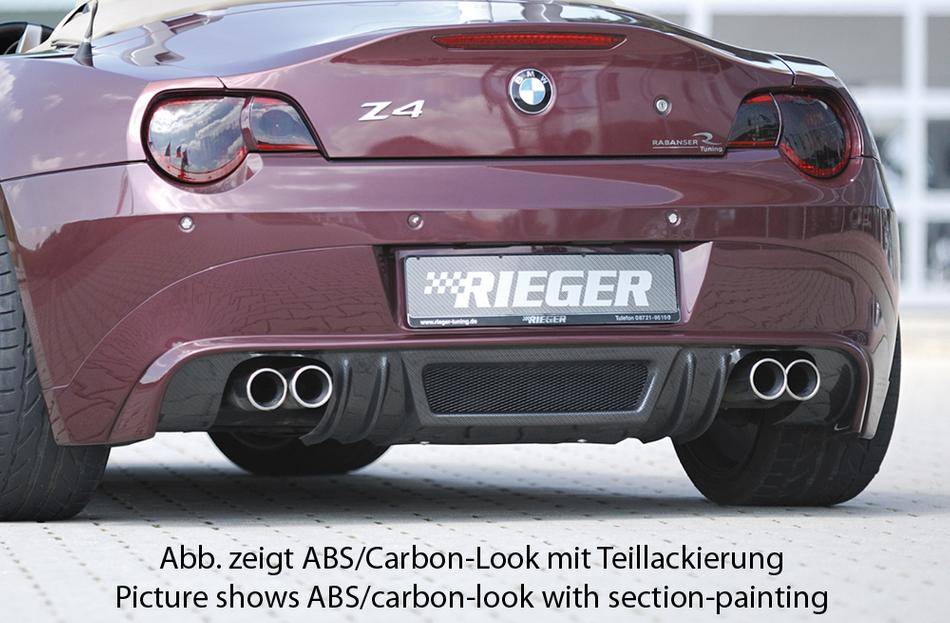 Sottoparaurti Rieger BMW Z4 fino'05 carbonlook terminali duplex 4X90