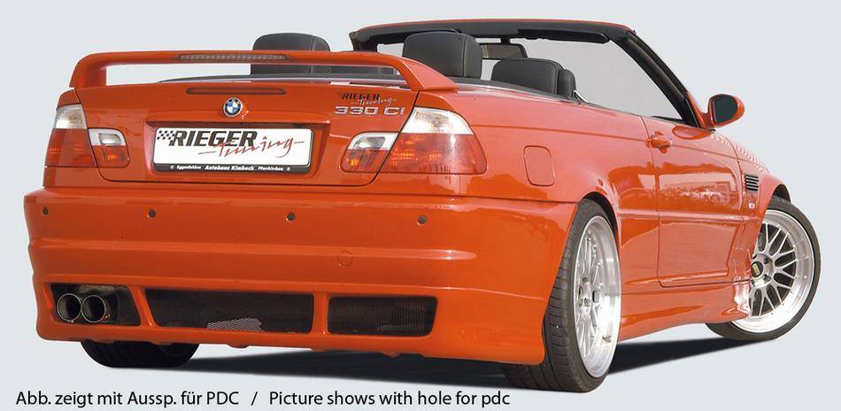 Paraurti post Rieger BMW E46 Coupe/Cabrio/Berlina con PDC dal 2002