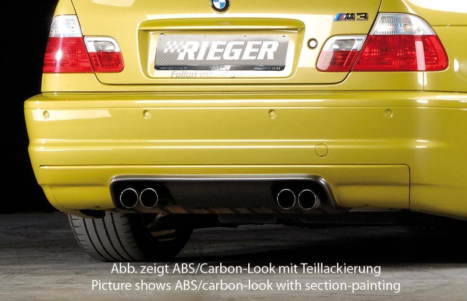 BMW M3 E46 inserto paraurti post Rieger carbonlook