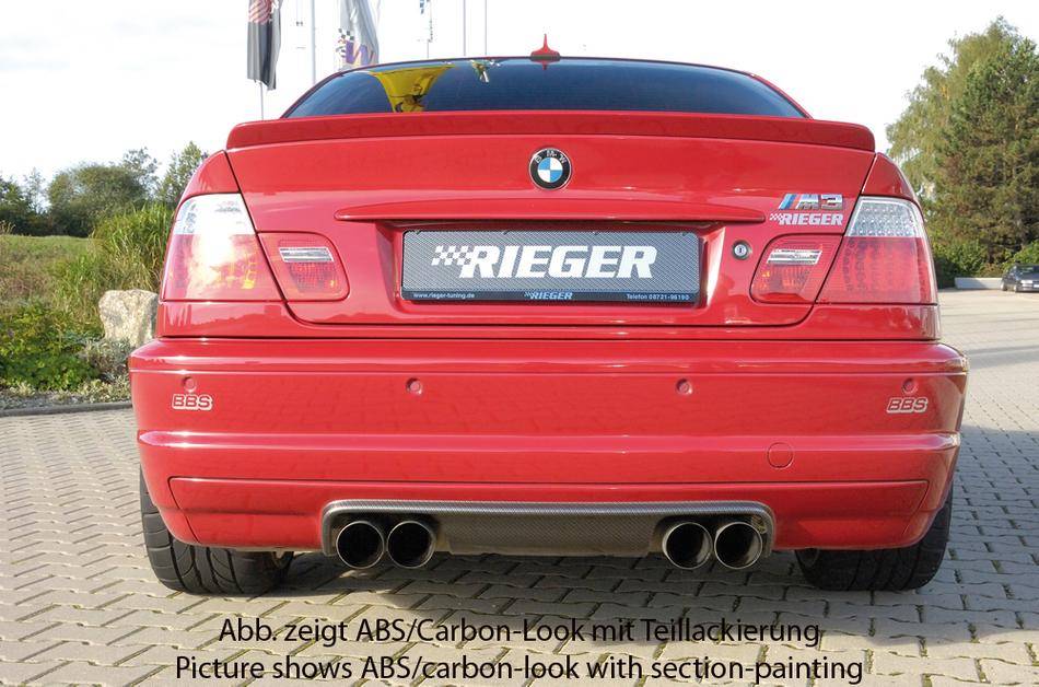 BMW M3 E46 inserto paraurti post Rieger carbonlook