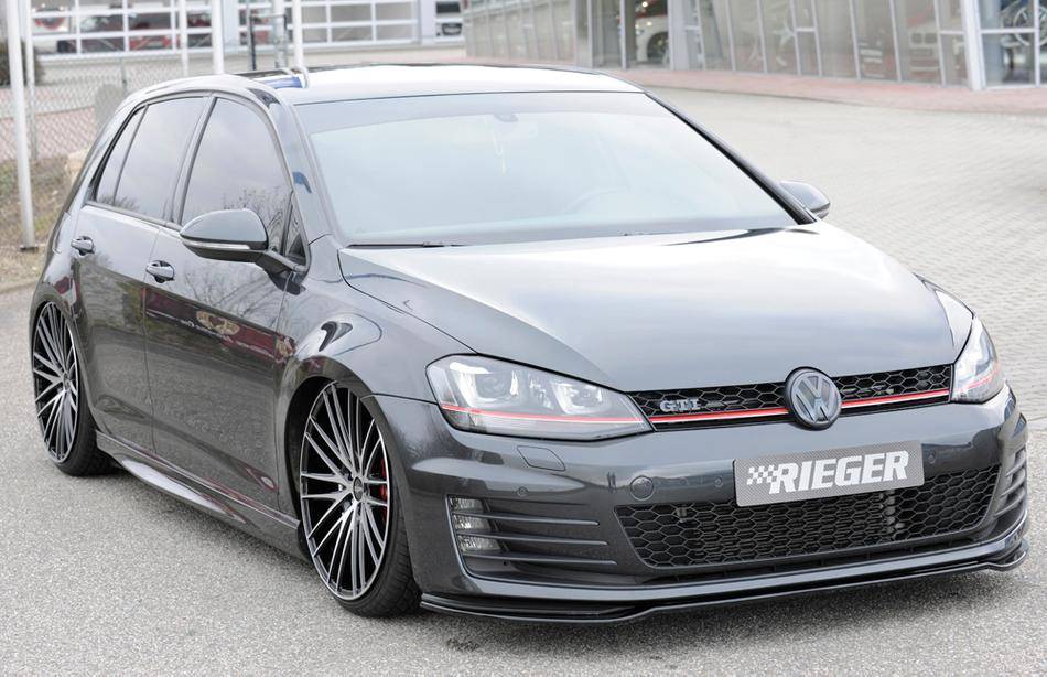 Lama anteriore per paraurti originale Golf 7 GTI/GTD nero lucido