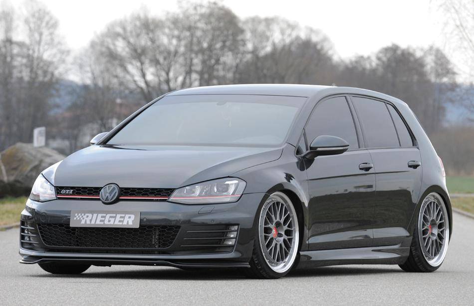 Lama anteriore per paraurti originale Golf 7 GTI/GTD nero lucido