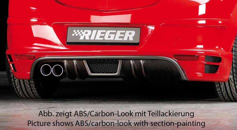 Sottoparaurti Rieger Astra H GTC no OPC carbonlook scarico solo SX