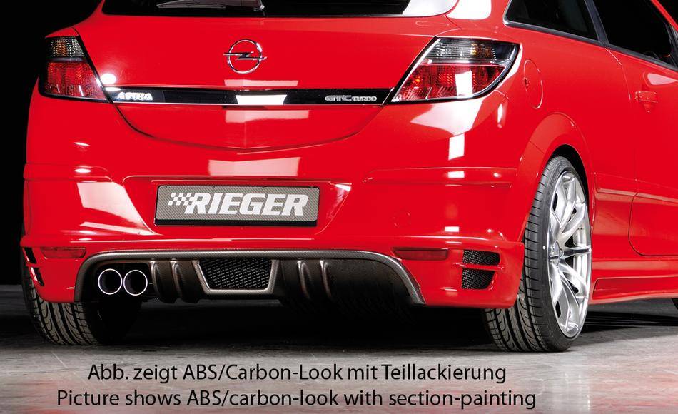 Sottoparaurti Rieger Astra H GTC no OPC carbonlook scarico solo SX