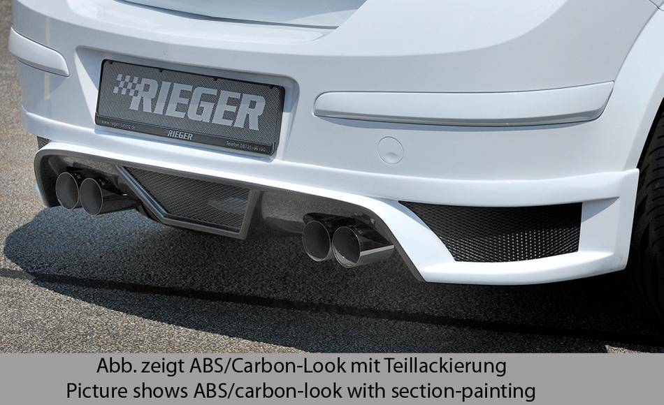 Sottoparaurti Rieger Astra H 5 porte+OPC marmitta duplex 4X76 carbon