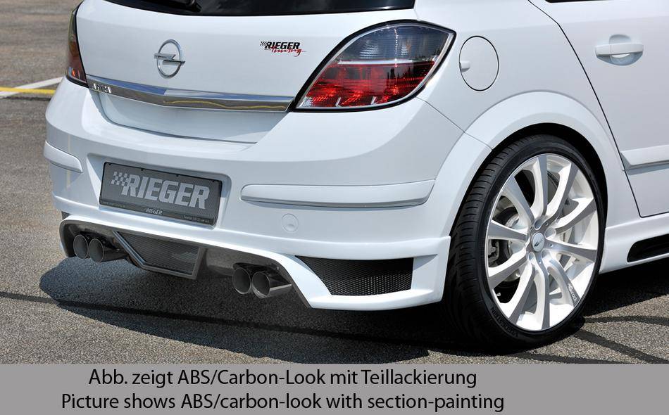 Sottoparaurti Rieger Astra H 5 porte+OPC marmitta duplex 4X76 carbon