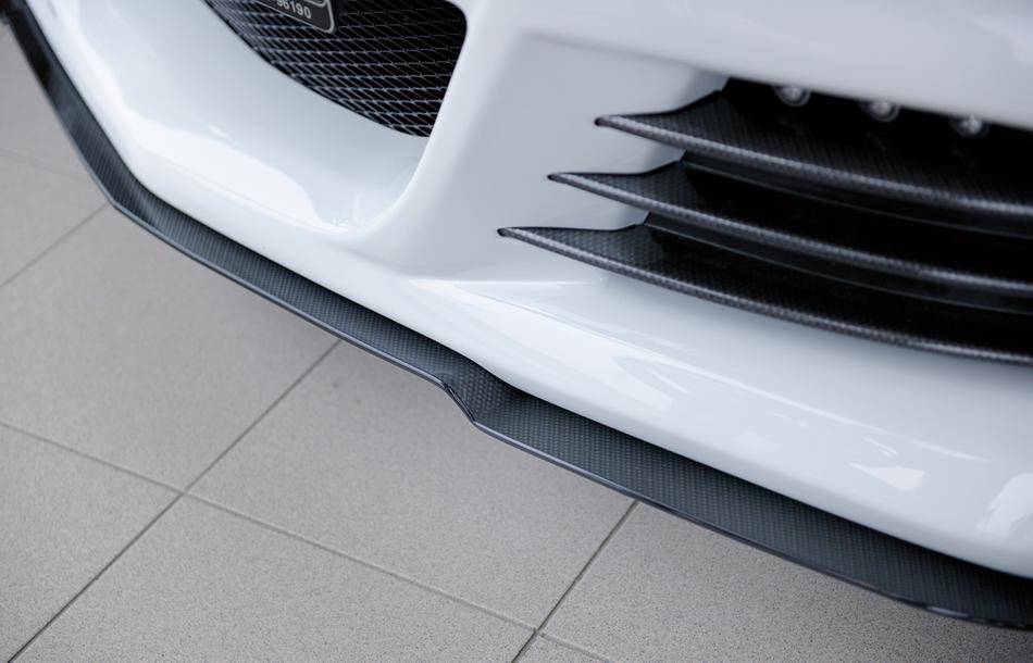 Lama DTM sagomata Astra H carbonlook per paraurti Rieger