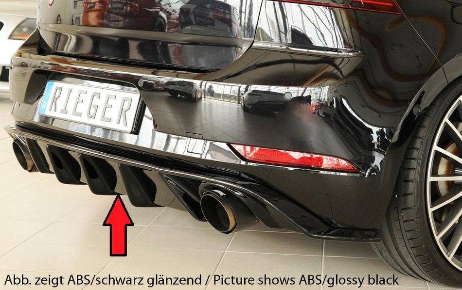 Diffusore Rieger Golf 7 GTI dal 02.17 termin.sing.orig, SX/DX carbon