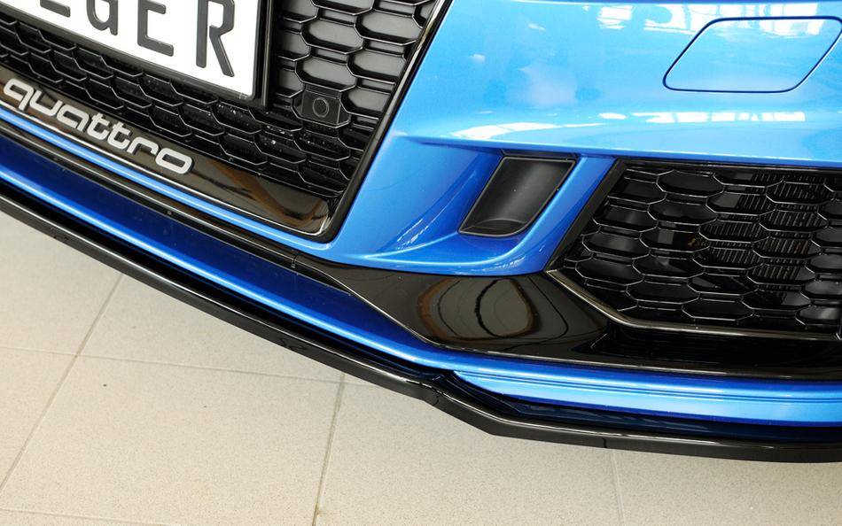 Lama ant Rieger RS3 8V dal 2017 per paraurti orig. nero lucido