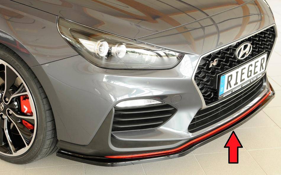 Lama ant Rieger Hyundai i30 dal'17 nero per paraurti orig. N+N-perf.