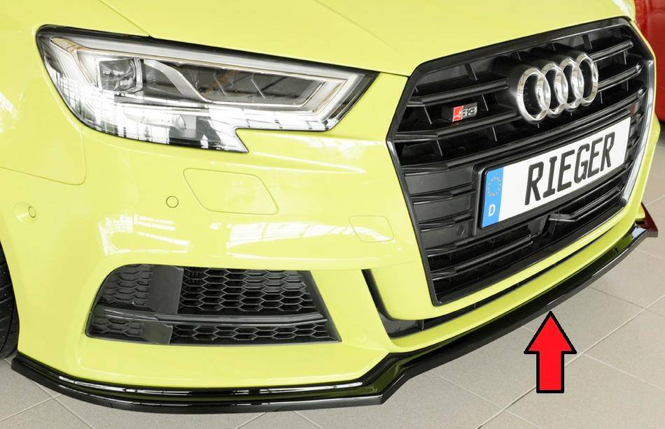 Lama sottoparaurti Rieger nera A3 8V dal'09.16 S-line+S3 3P+Sportba