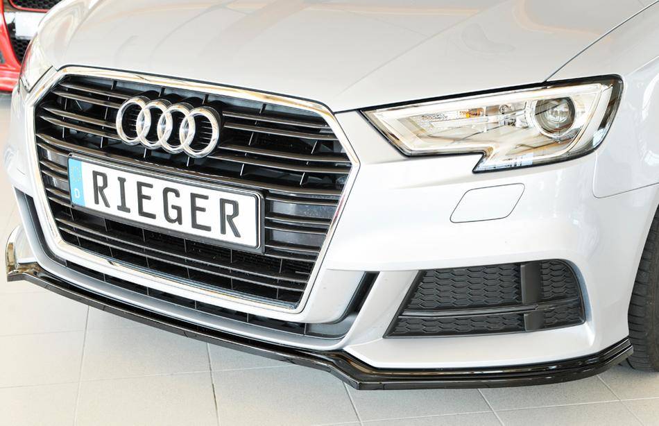 Lama sottoparaurti Rieger nera A3 8V dal'09.16 S-line+S3 3P+Sportba