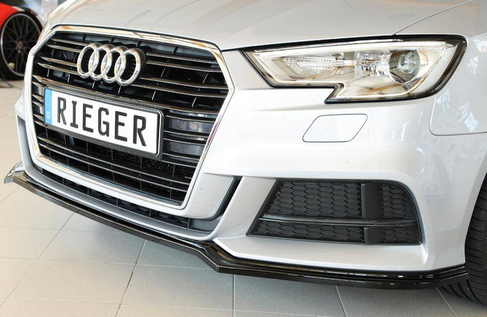 Lama sottoparaurti Rieger nera A3 8V dal'09.16 S-line+S3 3P+Sportba