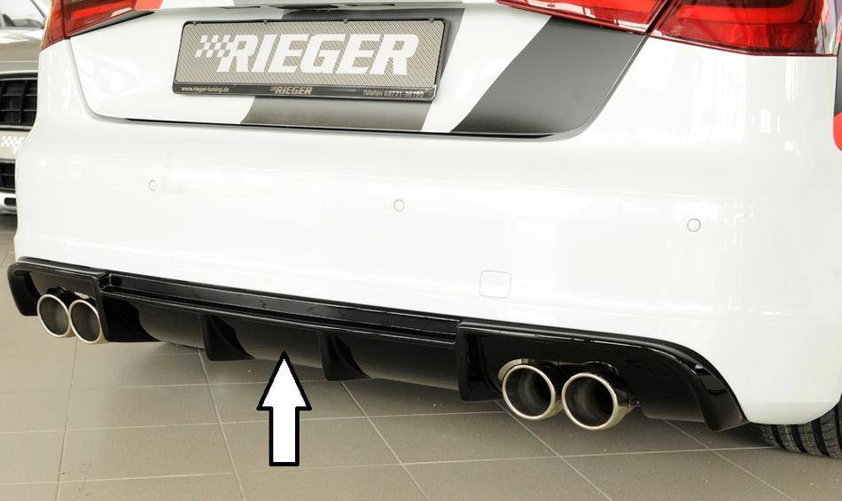 Diffusore Rieger Audi S3 8V fino'16  marm duplex orig. nero lucido
