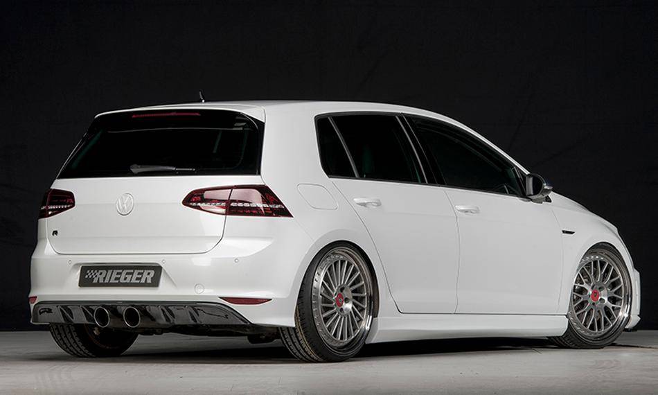 Diffusore post Golf 7 R nero lucido  per marm.centrali 2x100 R32 loo