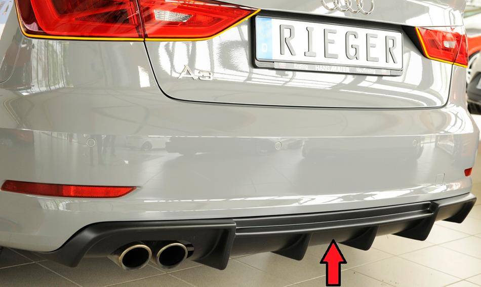 Diffusore Rieger A3 8V berlina/cabrio solo S-Line 2 terminali sx