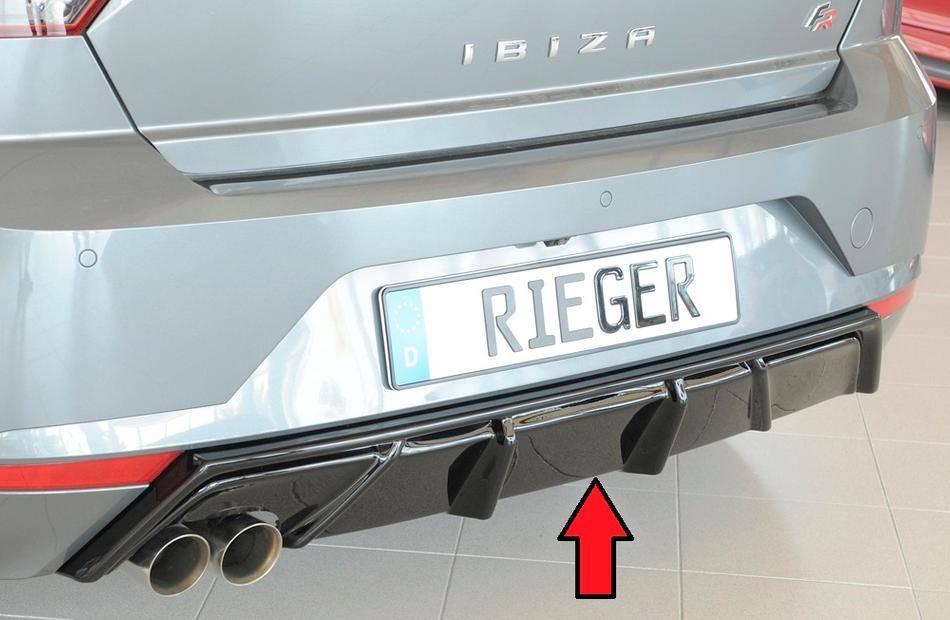 Diffusore Rieger Ibiza KJ anche FR dal '17 term sx 2x76 nero lucido