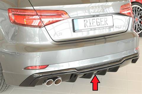 Diffusore Rieger A3 8V dal '16 S-Line 3/5 porte marm.SX nero lucido