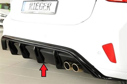 Diffusore Rieger Focus 4 dal'18 5 porte term.orig DX nero lucido