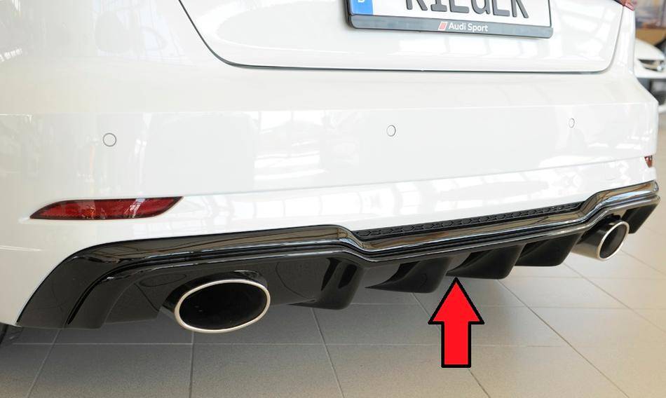 Diffusore Rieger A3 8V dal'16 nero luc. term Sx/Dx 152x95solo S-line