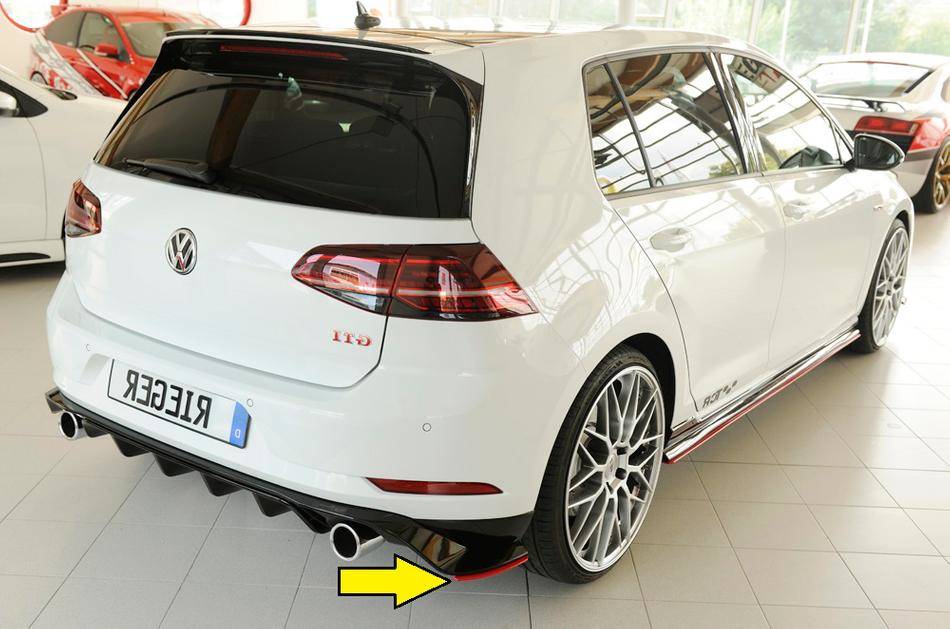 Angolare destro Rieger Golf 7 GTI-  TCR dal '19 per diffusore origin