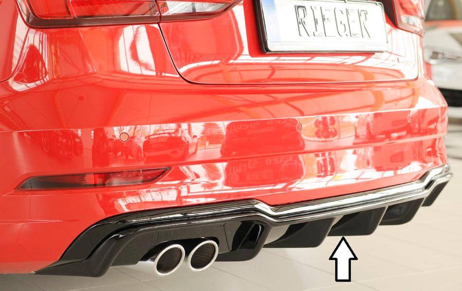 Difffusore Rieger A3 8V dal '16 S-LineSedan+Cabr.marm.SX nero lucido