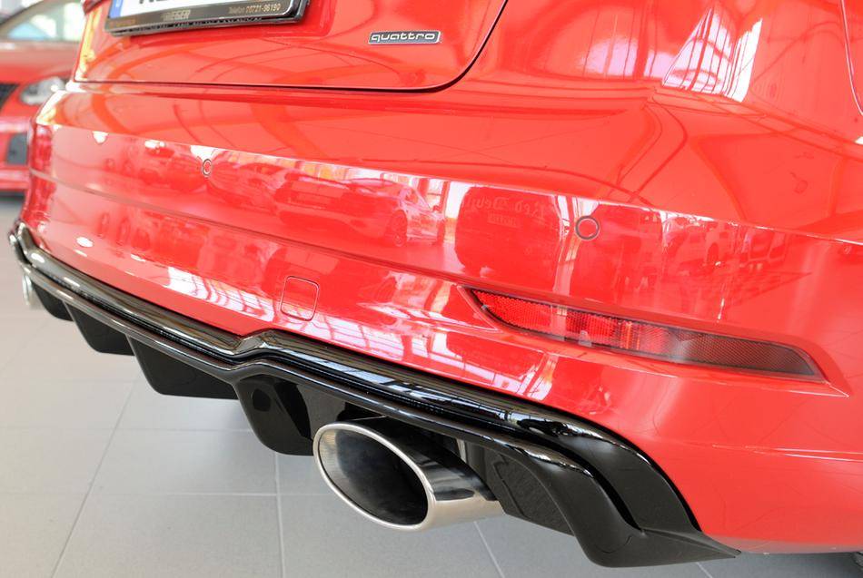 Diffusore Rieger A3 8V Sedan nero l uc. term Sx/Dx 152x95solo S-line