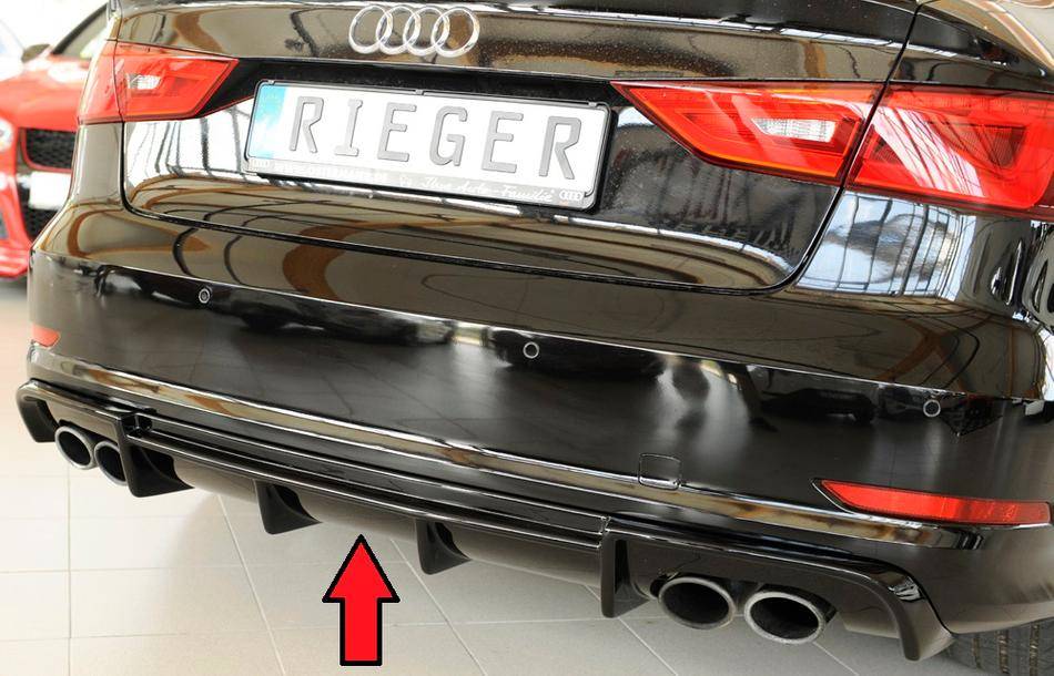 Diffusore Rieger A3 8V berlina/cabrio solo S3 termin.orig.nero lucid