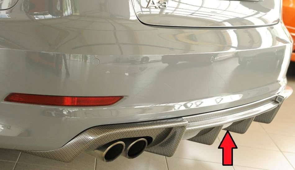 Diffusore Rieger A3 8V berlina/cabrio solo S-Line 2 term. Sx carbonl