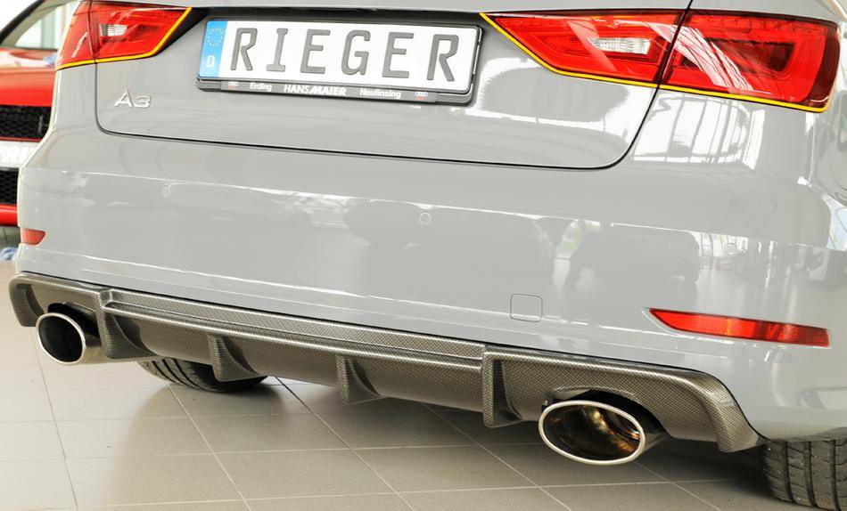 Diffusore Rieger A3 8V berlina/cabrio solo S-Line marm 152x95 carbon