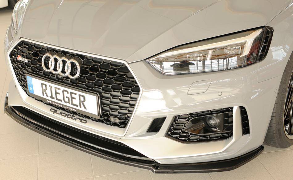 Lama Rieger ant RS5 B9 Dal'16 Coupe'+Sportb.per paraurti RS5 nero lu