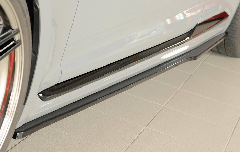 Lama sottoporta SX Rieger RS5 B9 Dal'16 Coupe fino'2020 nero lucido