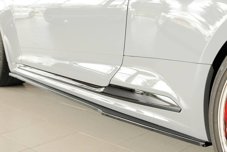 Lama sottoporta SX Rieger RS5 B9 Dal'16 Coupe fino'2020 nero lucido