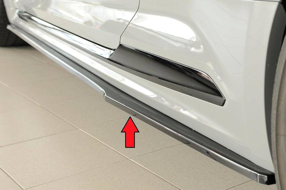 Lama sottoporta SX Rieger RS5 B9 Dal'16 Coupe fino'2020 nero lucido