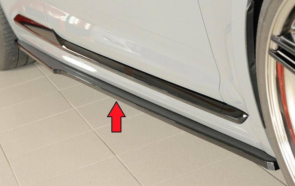 Lama sottoporta DX Rieger RS5 B9 Dal'16 Coupe fino'2020 nero lucido