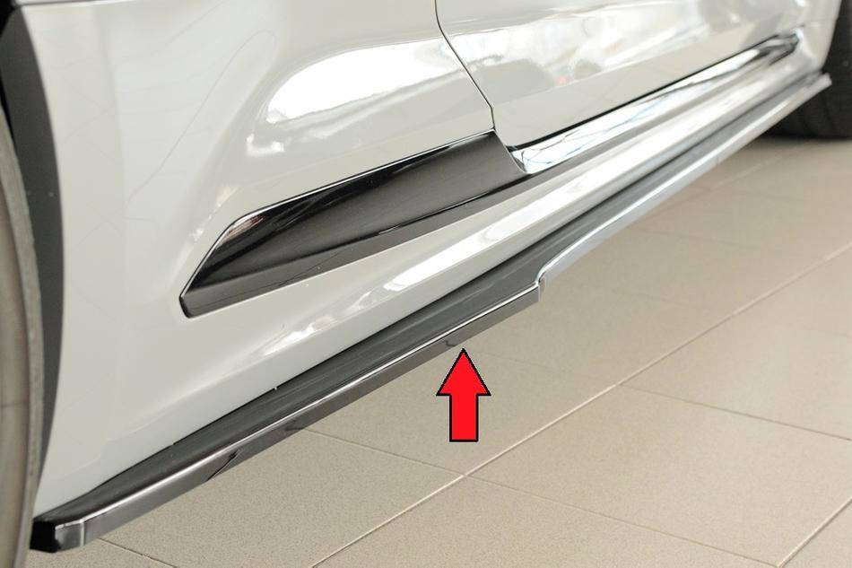 Lama sottoporta DX Rieger RS5 B9 Dal'16 Coupe fino'2020 nero lucido