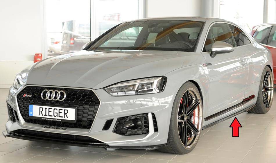 Lama sottoporta DX Rieger RS5 B9 Dal'16 Coupe fino'2020 nero lucido