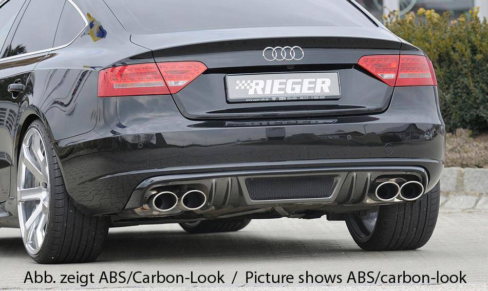 Diffusore Rieger A5 Sportb.term.dupl 4x115x85 no S-Line fino'11 nero