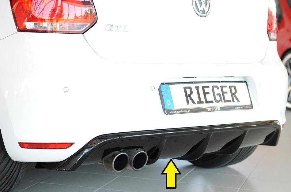 Diffusore Rieger Polo 6R GTI per marm.doppia SX fino 01.14 nero luci - VW Polo  6R - Rabanser Onlinestore