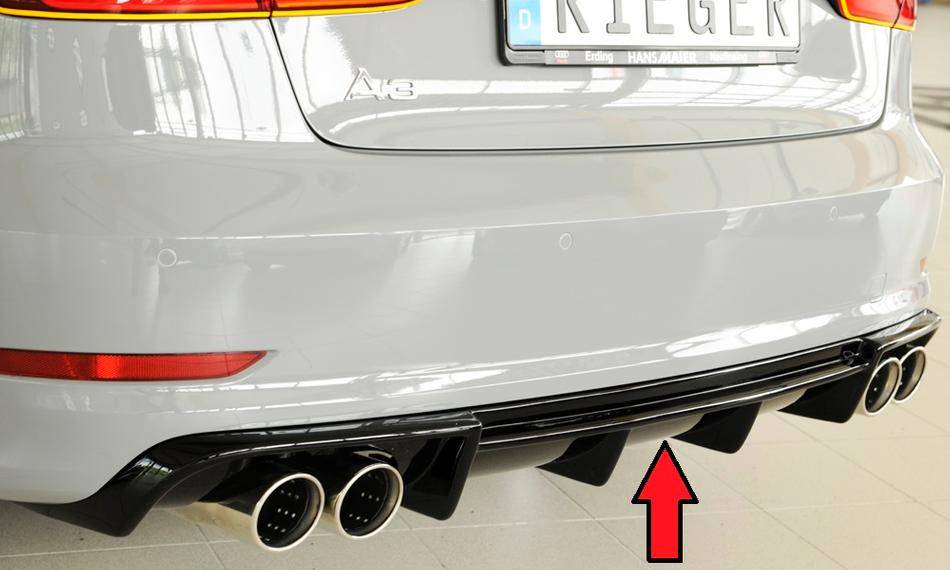 Diffusore Rieger A3 8V S-Line Cabrio/berlina duplex 4x90 nero lucido