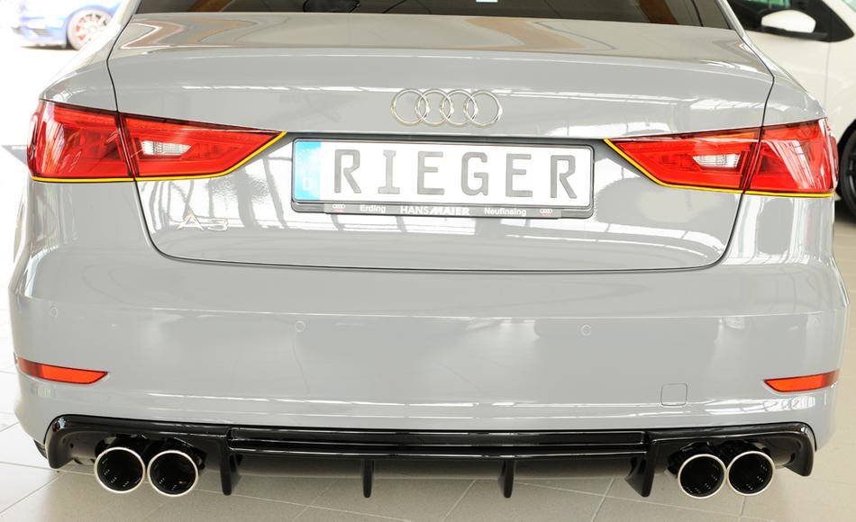 Diffusore Rieger A3 8V S-Line Cabrio/berlina duplex 4x90 nero lucido