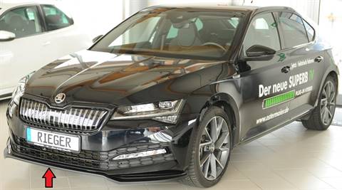 Lama ant Rieger Superb III 3T dal'19 per paraurti orig Sportline