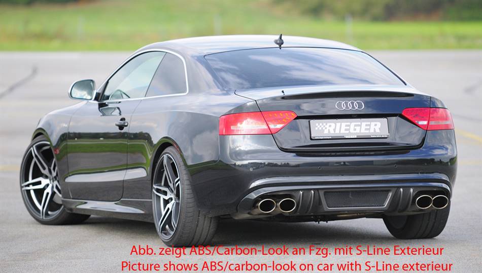 Diffusore Rieger A5 no S-Line fino 2011 per 4 terminali 4x115x85 ner